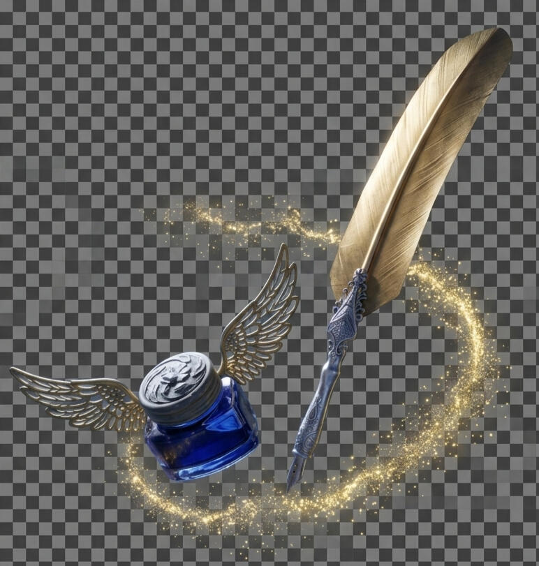 Pluma y tintero ModestoCreando